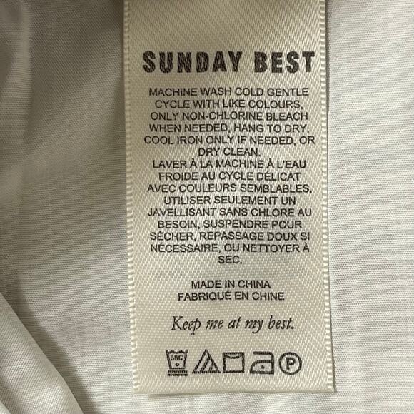 Aritzia Sunday Best Plaid Pleated Mini Skirt - Blue Brown Cream - Size 10 - Picture 4 of 5